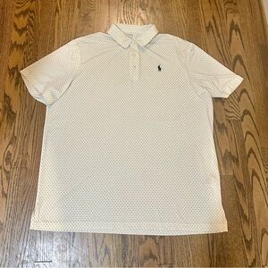 Polo by Ralph Lauren Men's White Patterned Polo Shirt